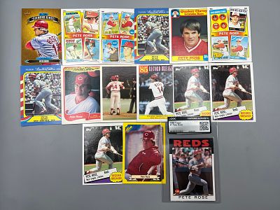 (Lot Of 15) Pete Rose Cards W/ 1986 Topps #1. (Lot Of 15) Pete Rose Cards W/ 1986 Topps #1