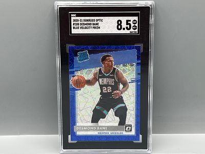 2020-21 Panini Donruss Optic Desmond Bane Blue Velocity RC #180 SGC NM-MT+ 8.5