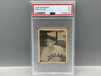 1948 Bowman Bob Feller RC #5 PSA VG 3