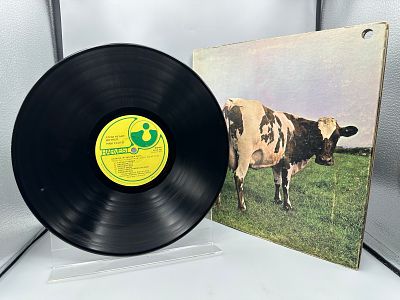 Pink Floyd: Atom Heart Mother (1970), gatefold, large promo hole in cover, cover edge wear - 