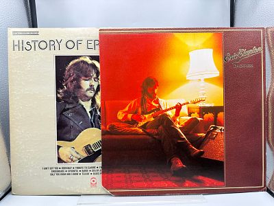 Eric Clapton (2 LP Lot): History Of Eric Clapton (1972) 2 LPs, gatefold; and Backless (1978) 