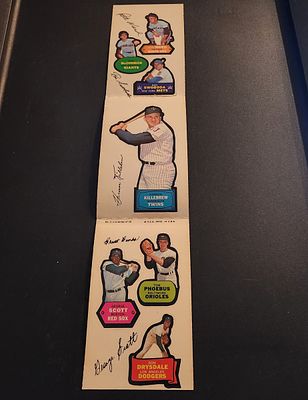 1968 Action All Stars Sticker Complete Panel With Harmon Killebrew on Main Panel - Also Don 