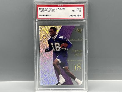 1998 Skybox E-X2001 Randy Moss RC #55 PSA Mint 9