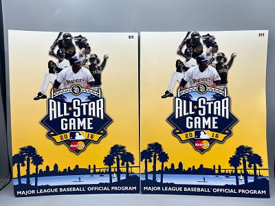 Lot of (2) 2016 MLB Baseball All Star Game Programs