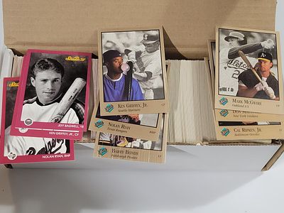 Leaf Studio Set Pair. Includes 1991 (Bagwell RC - Appears Complete) and 1992 (Over 90% Complete 