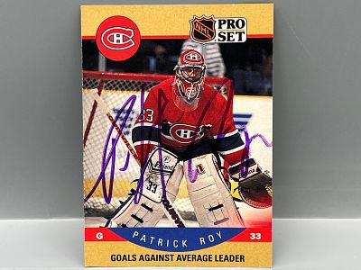1990 Pro Set Patrick Roy In Person Autograph Card #399 - No COA - HOF