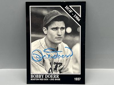1992 Conlon Collection The Sporting News Bobby Doerr In Person Autograph #467 - No COA - HOF