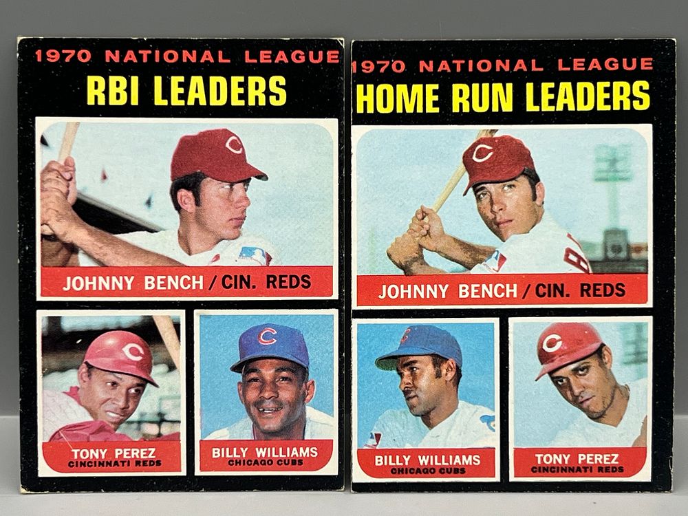 1971 Topps NL RBI Leaders Bench/Perez/Williams #64 & NL Home Run Leaders #66