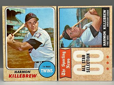 1968 Topps Harmon Killebrew #220 & All Star #361