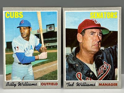 1970 Topps Billy Williams #170 & Ted Williams #211