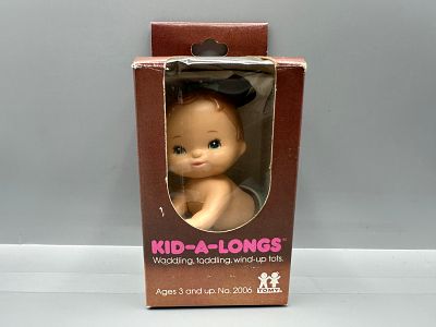 1977 Tomy Kid-A-Longs Wind-Up Crawling Baby Toy in Original Box