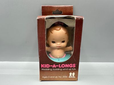 1977 Tomy Kid-A-Longs Waddling Toddling Wind-Up Tot in Original Box
