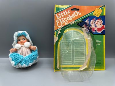 Vintage Little Elizabeth Kewpie Style Crocheted Doll for Kmart