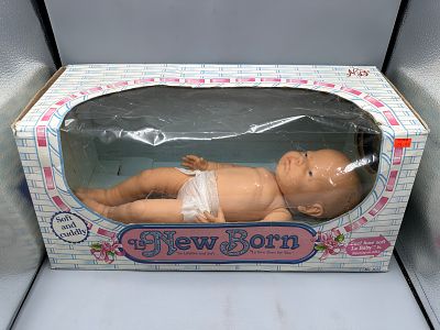 1986 Berjusa for Barval Toys La New Born Baby Boy Doll in Original Box
