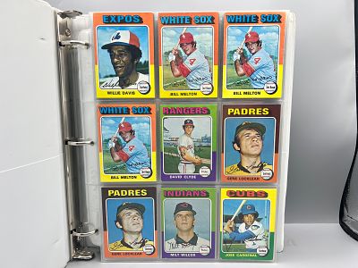 Binder of (275+) 1975 Topps Baseball Cards W/Some Stars & HOFers - Varying Conditions