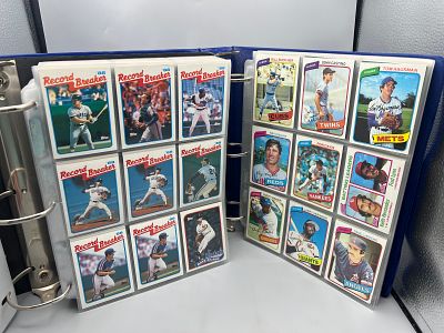 Lot of (2) Binders of Assorted Baseball Cards W/ Some Stars - Varying Conditions