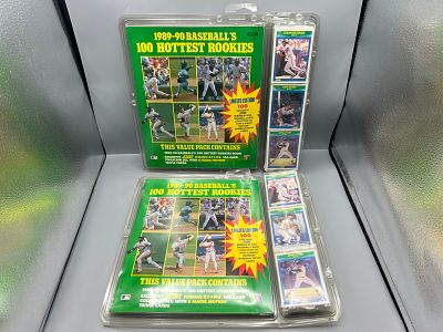 Lot of (2) 1989-1990 Score Baseball's 100 Hottest Rookies Limited Edition Sets - Ken Griffey Jr RCs