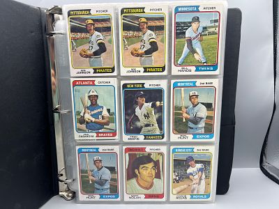 Binder of (290+) 1974 Topps Baseball Cards W/ Some Stars - Varying Conditions
