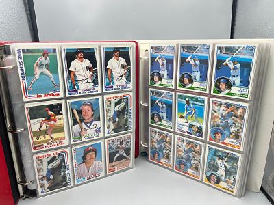 Lot of (2) Binders of Assorted Baseball Cards W/ 1982 & 1983 Topps - Some Stars and HOFers