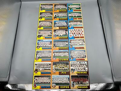 1972 Topps Baseball Team Card Uncut Sheet