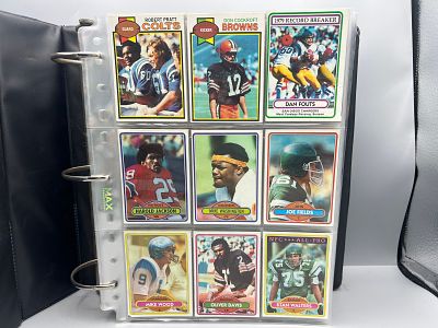 Binder of Assorted Vintage Football Cards W/ Some Stars - Varying Conditions