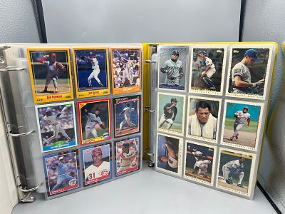 Lot of (2) Binders of Assorted Baseball Cards W/ Some Stars - Varying Conditions