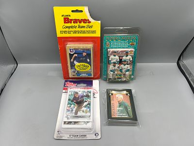 Lot of (4) Assorted Sports Complete Team Sets