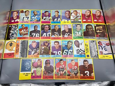 Lot of (30+) 1967 Philadelphia Football Cards W/ Stars - Varying Conditions