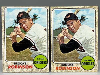 Lot of (2) 1968 Topps Brooks Robinson #20