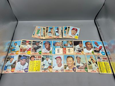Lot of (55) 1968 Topps Baseball Cards W/ Stars - Varying Conditions