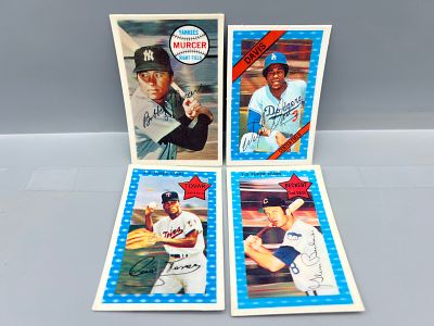 Lot of (4) 1970s Kellogg's 3-D Superstars Baseball Cards - Varying Conditions