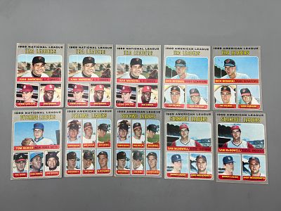 Lot of (10) 1970 Topps Baseball Leader Cards W/ Many Stars - Varying Conditions - Steve Carlton 