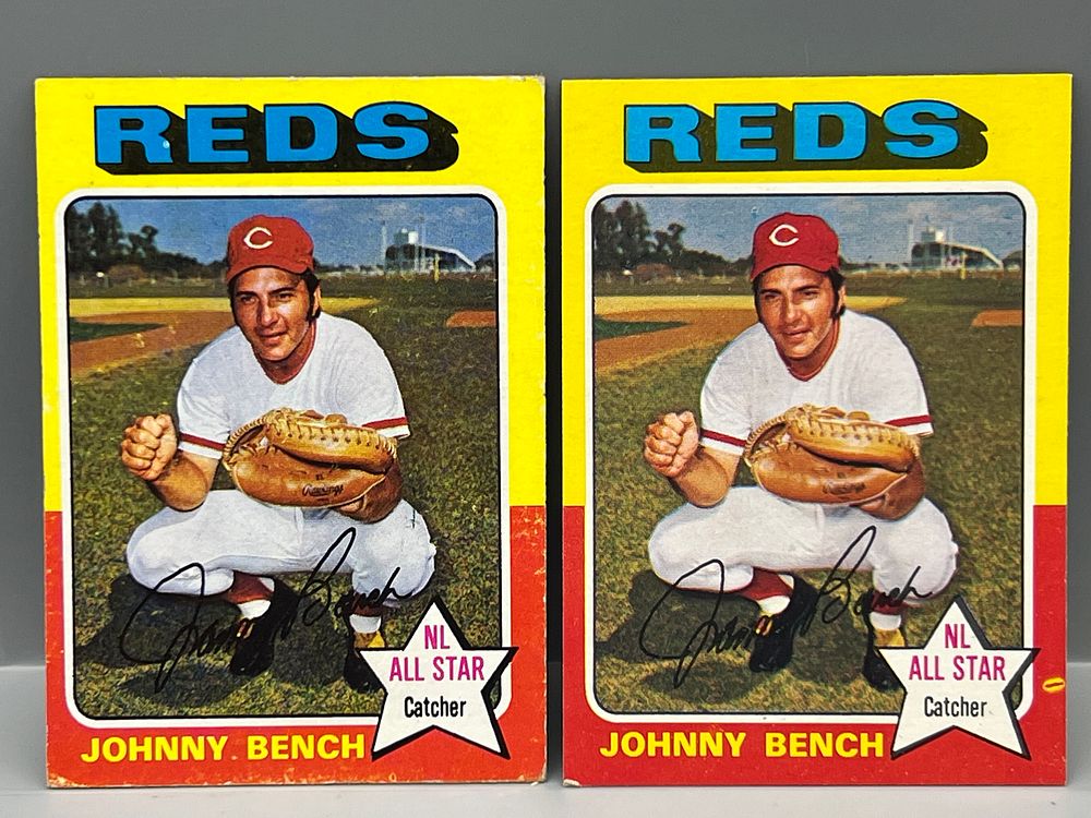 Lot of (2) 1975 Topps Johnny Bench #260