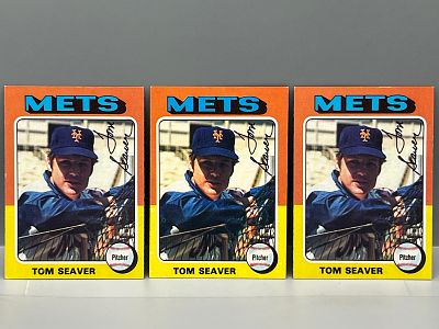 Lot of (3) 1975 Topps Tom Seaver #370