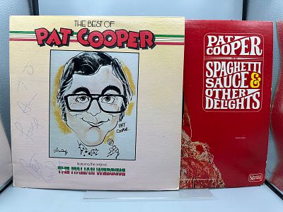Lot of (2) Pat Cooper Comedy Vinyl Albums - Autographed Copy of The Best of Pat Cooper & 