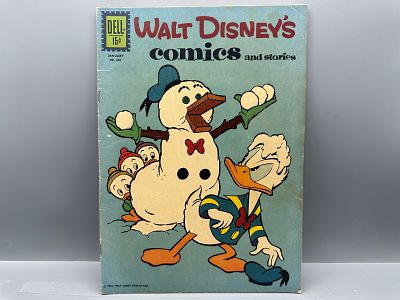 Dell Comics Walt Disney's Comics and Stories #256, Donald Duck Snowman Cover, January 1962
