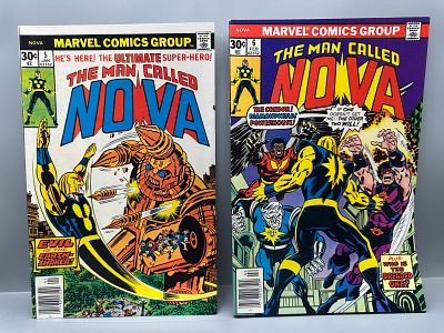 Marvel Comics The Man Called Nova Issues #5 and #6, Bronze Age, 1977
