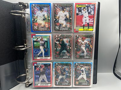 Binder of Assorted Modern Baseball Cards W/ Stars, Rookies, & Parallels - Ben Rice, James Wood 