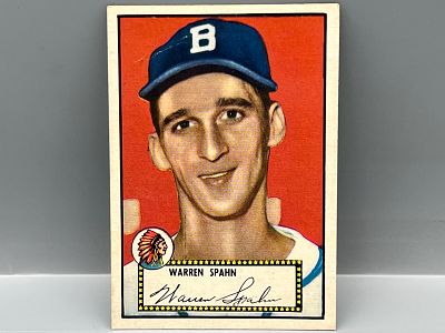 1952 Topps #33 Warren Spahn (HOF) / Braves - Black Back