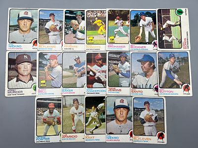 Lot of (19) 1973 Topps Baseball Cards W/ Many Stars - Varying Conditions