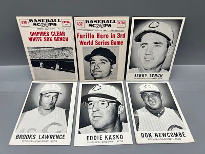 Lot of (6) 1960 Leaf & 1961 Nu-Card Baseball Cards - Varying Conditions