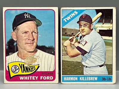 1965 Topps Whitey Ford #330 & 1966 Topps Harmon Killebrew #120