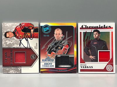 Lot of (3) Racing In Person Autographed Jersey Relic Cards - Jaime McMurray, Regan Smith, & 