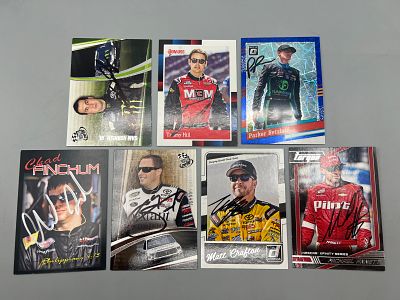 Lot of (7) Racing In Person Autographed Cards - Timmy Hill, Matt Chafton, Michael Annett - No 