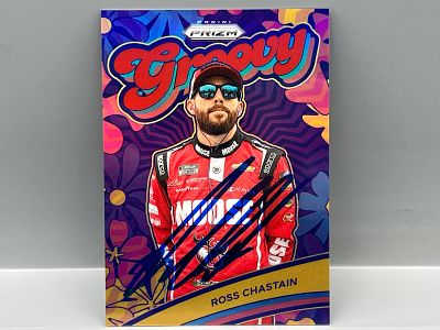 2024 Panini Prizm Racing Ross Chastain In Person Autograph Groovy Purple Prizm #/99 - No COA - 