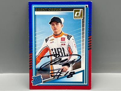 2025 Panini Donruss Racing Brent Crews RC Blue/Red In Person Autograph #98 - No COA - 