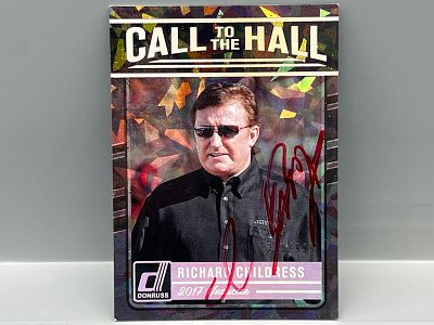 2017 Panini Donruss Racing Richard Childress Call To The Hall Cracked Ice In Person Autograph 