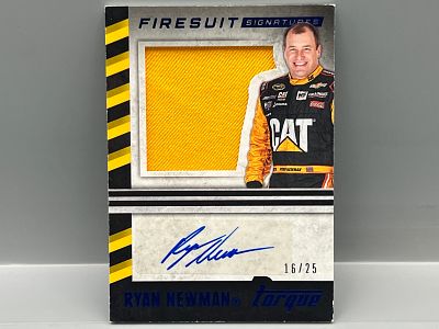 2016 Panini Torque Racing Ryan Newman Firesuit Signatures Race Used Patch Auto #/25