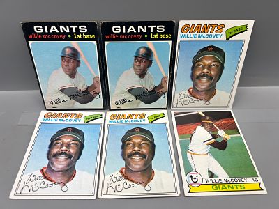 (Lot Of 6) 1971, 1977, 1979 Topps Willie McCovey (HOF) / Giants. (Lot Of 6) 1971, 1977, 1979 