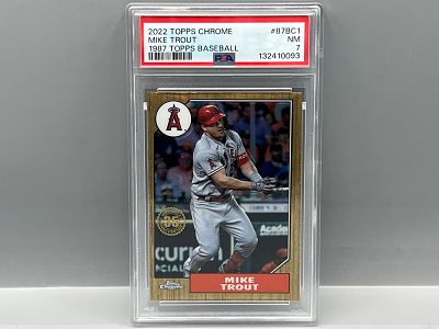 2022 Topps Chrome '87 Topps Design Mike Trout #87BC1 PSA NM 7